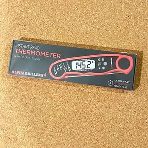 Alpha Grillers Digital Instant Read Meat Thermometer Waterproof Black